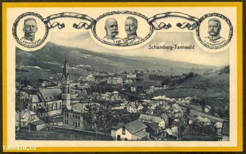 Šumburk s pohledem na radnici a gymnázium